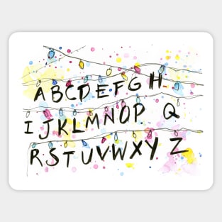 Alphabet Wall Christmas Lights Sticker